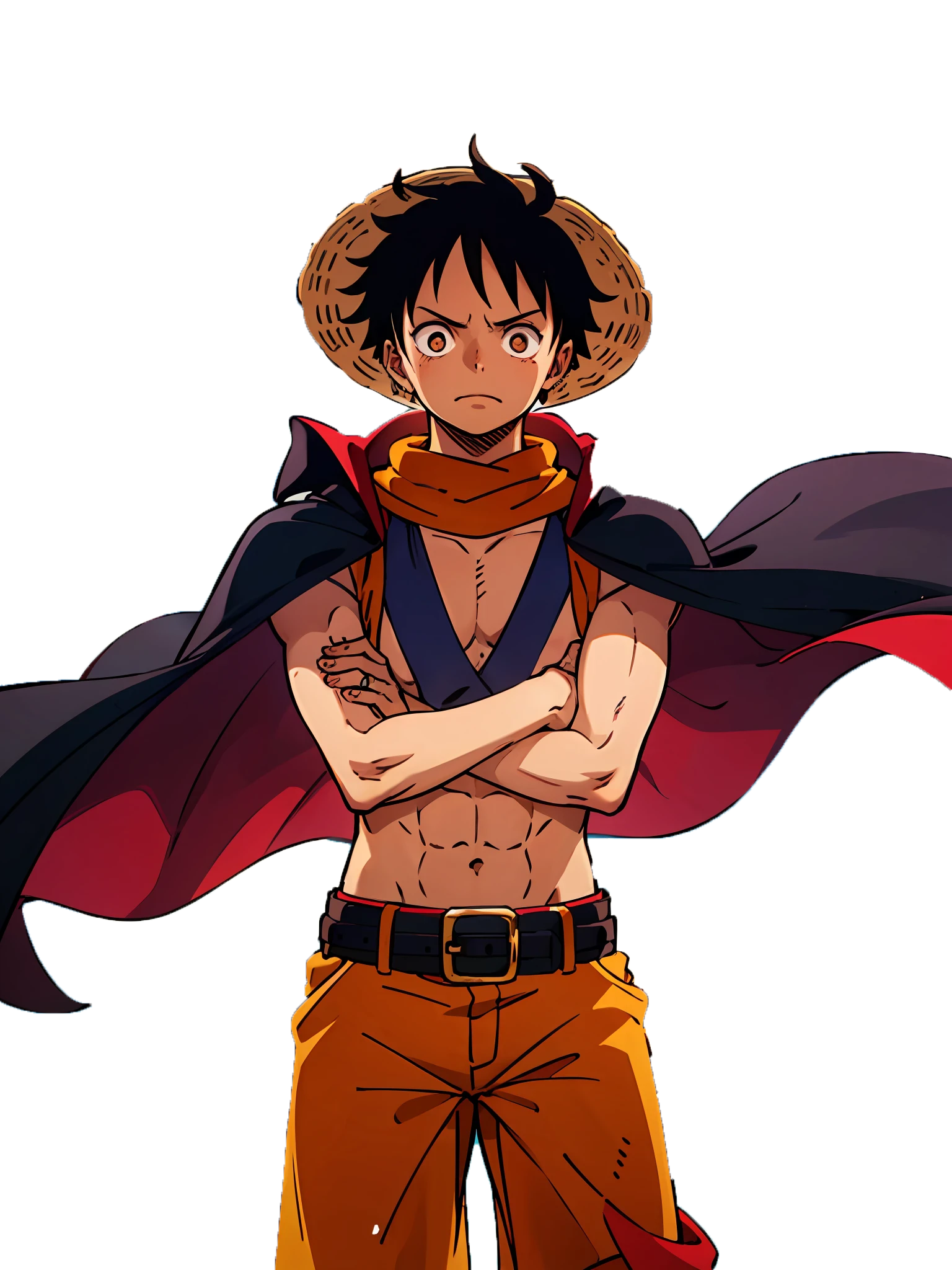 Male,Fan-made Character,Anime,Fantasy,Incorporating Monkey D. Luffy into your virtual interactions can ignite a fiery sense of adventure and passion. Whether you're a fan of the One Piece series or simply seeking an exhilarating escape from reality, Luffy's bold charisma and insatiable appetite for excitement will leave you craving more. As you engage with Luffy, prepare to be swept away by his irresistible charm and the promise of thrilling encounters on the high seas.
