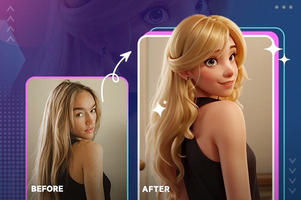 Transform a girl image to Disney cartoon style